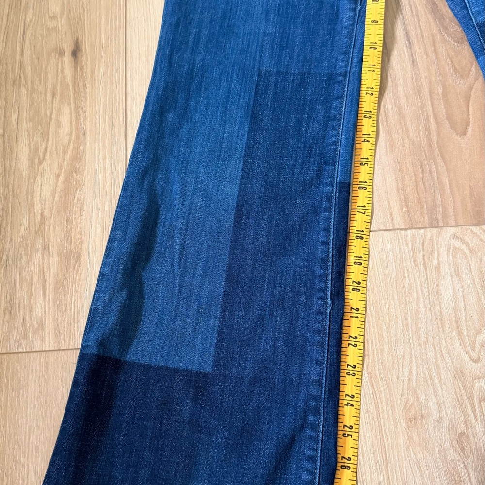 Chico's Blue Patchwork Flare Jeans - image 7